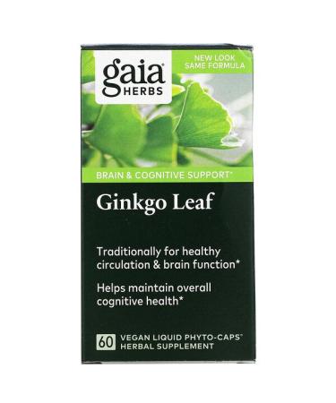Gaia Herbs Ginkgo Leaf 60  Vegan Liquid Phyto-Caps