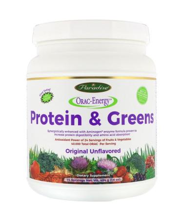 Paradise Herbs ORAC-Energy Protein & Greens Original Unflavored 16 oz (454 g)