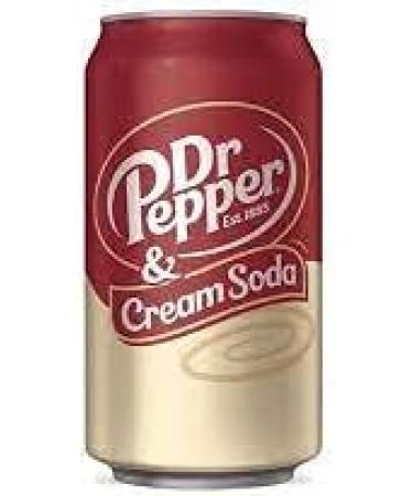 Dr Pepper & Cream Soda Cans - Flavored Soda Pop Fridge Pack Sparkling beverage -Carbonated Soft Drink with Caffeine- 12 FL Oz (Pack of 12) - Buy Online on GoSupps.com