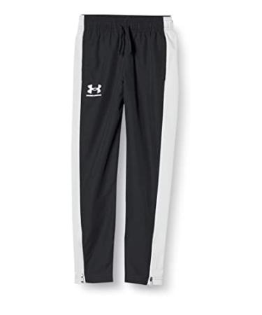 Under Armour Boys' Sportstyle Woven Pants (002) Black / White / White Small