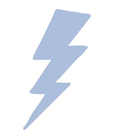 Perforated Silver Lightning Bolt Tanning Stickers Roll of 1000