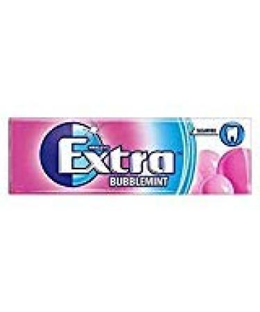 10 Packs of Original WRIGLEY'S Extra Chewing Gum Packs Fresh Stock (BUBBLEMINT) BUBBLEMINT 10 Count (Pack of 1)