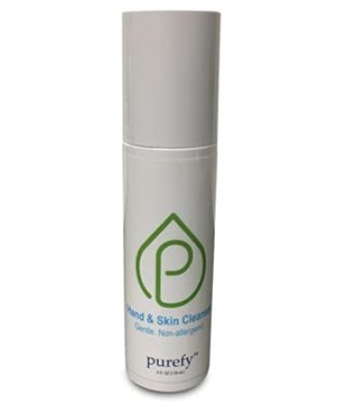 PUREFY Hand and Skin Cleanser (4oz) - Hypoallergenic Antimicrobial Alcohol Free Baby Safe. Great for Sensitive Skin Promotes Natural Defense Against Eczema Dermatitis Acne.