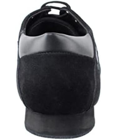 Very Fine Men's Latin Salsa Ballroom Dance Shoes SERO106BBX - Black Leather & Suede, Flat Heel, Suede Sole, Size 7.5 - Buy Online on GoSupps.com