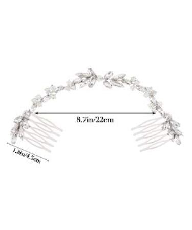 Unicra Wedding Crystal Hair Combs | Bridal Headpiece & Hair Accessories for Brides (Silver) Shop Now! - Buy Online on GoSupps.com