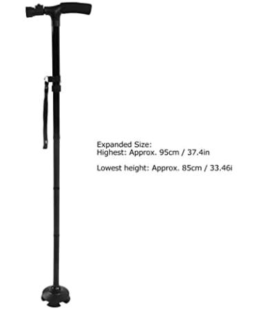 EKBBBYE Adult Crutches Aluminum Adjustable Crutches Folding Telescoping Crutches with 6 Led Lights for Elderly Adults Walking Aids Independence - Buy Online on GoSupps.com