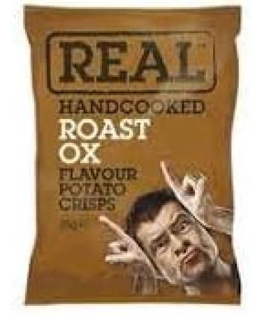 Gharana Swaad ka Khazaana Real Hand Cooked Roast Ox Crisps 35gm (Pack of 24) | Delicious Potato Chips | Hand Cooked Roast | Gluten Free | No Artificial Additives 35.00 g (Pack of 24) - Buy Online on GoSupps.com