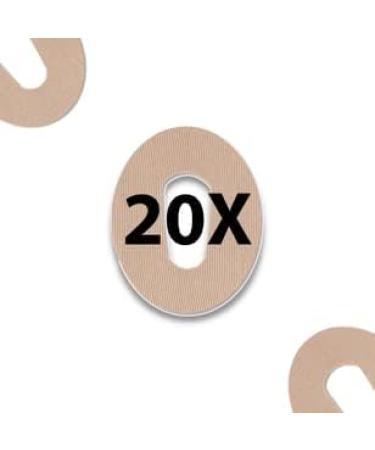 Diac Fixation Patch for Dexcom G6 - Nude Diabetes Sensor Stickers | 20 Pack Diabetes Accessories - Buy Online on GoSupps.com