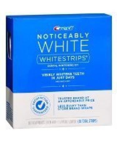 Crest 3D Whitestrips Noticeably White at-Home Teeth Whitening Kit 10 Treatments Visibly Whitens Teeth in just Days