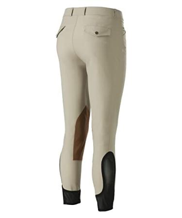 Equinavia Erik Mens Traditional Knee Patch Show Breeches | Horse Riding Pants Tan US Mens 32 (EU 48)