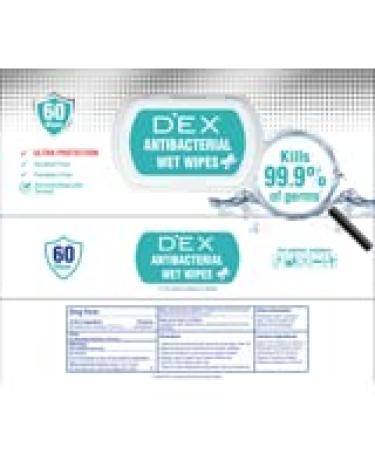 DEX Antibacterial Hand Sanitizing Wipes - 6 Pack for Hygienic Hands - Buy Online on GoSupps.com