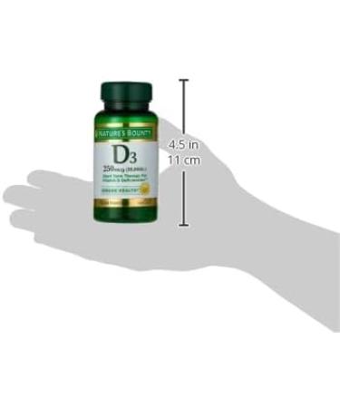 Nature's Bounty Vitamin D for Immune Support Vitamin D Provides Immune Support and Promotes Healthy Bones 10000IU 72 Softgels (Pack of 2) - Buy Online on GoSupps.com