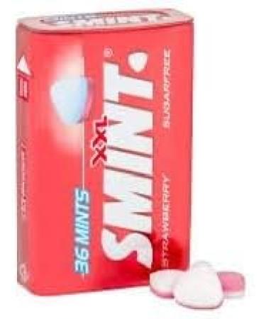 Smint Sugar Free Mints - Strawberry Flavour -12 Tins x 36 mints x 25g - Each Tin with Long Lasting Freshness And Clean Breath - Buy Online on GoSupps.com