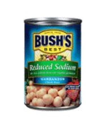 BUSH'S BEST Reduced Sodium Garbanzos Chickpeas, Source Of Plant Based Protein And Fiber, Low Fat, Gluten Free, 16 oz