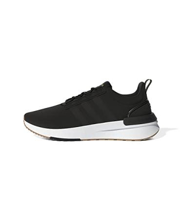 adidas Women's Racer Tr21 Running Shoe 6.5 Black/Black/Gum