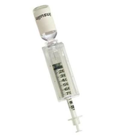 Syringe Magnifier that magnifies syringe calibrations 2x