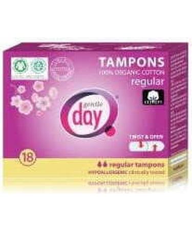 Gentle Day Regular Tampons made from 100% organic cotton 1 pack of 18 tampons