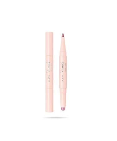 Pupa Lip Pencil Vamp! Creamy Duo 018 Mauve Rose Lip Pencil Contouring & Glossy Lipstick for Fuller, Plumper Lips - Available in 18 Color Variations