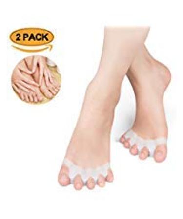 Gel Toe Separators for Bunion Relief and Toe Straightening - Hallux Valgus Corrector - White - Men and Women - Buy Online on GoSupps.com