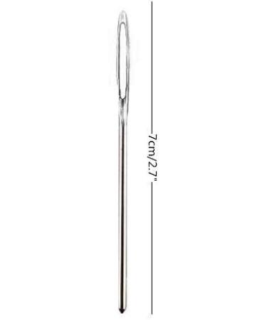 Yueton 40pcs 2.7 Metal Large Eye Blunt Needles for Knitting/Crochet Projects - Silver End - Buy Online on GoSupps.com
