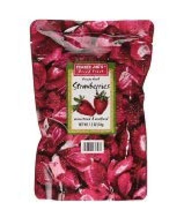 Trader Joe's Freeze Dried Strawberries Unsweetened & Unsulfured 1.2oz (Pack of 6) 1.2 Ounce (Pack of 6)