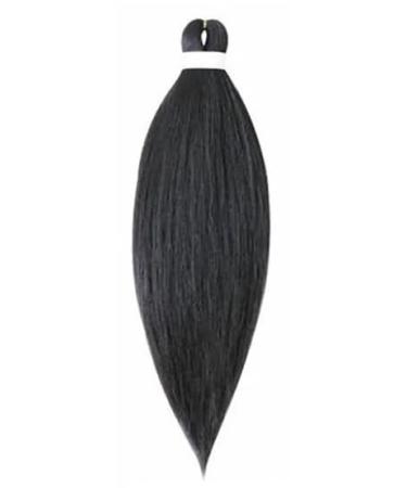 Just Another One 26-inch Pre-Stretched Braiding Hair Extension Yaki Straight Synthetic Hair Braids For Women Girls & Unisex - Black EZ1 Black 26 inches