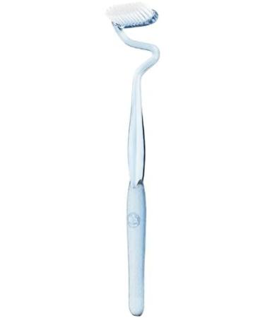 Hikaka scientific vertical toothbrush in S-shaped for adults interdental brush with soft tongue coating for cleaning and massaging the gums extra clean toothbrush (blue)