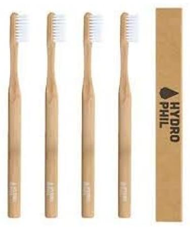 Buy Pack of 4 Sustainable Bamboo Toothbrushes | Eco-Friendly HYDROPHIL - Buy Online on GoSupps.com