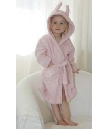 Leela Organic Cotton Baby Kids Bathrobe with Hood Soft Terry Cloth 86-92 Pink | Eco-Friendly International Shipping - Buy Online on GoSupps.com