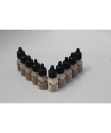 Glam Air Starter Kit with 10 Matte Airbrush Foundation Makeup Bottles 0.25oz (Ideal for Normal to Oily Skin)