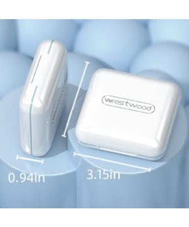 Orthodontic Retainer Case Kit - Slim Aligner Case with Chewie Tool and Cleaning Brush - Cute Milky White Dental Storage Box for Braces - Buy Online on GoSupps.com