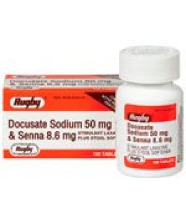 Docusate Sod & Senna 50/8.6mg 100ct. *Compare to Peri-Colace*