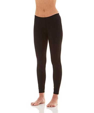 Bodtek Womens Thermal Underwear Pants Premium Long Johns Fleece Lined Base Layer Bottom Black Medium