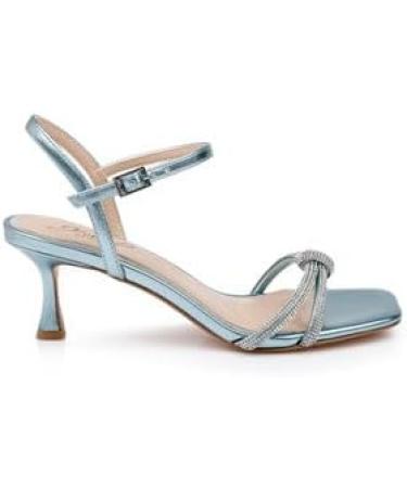 Jewel Badgley Mischka Women's Maci Metallic Sandal with Rhinestone Knot Detail Heeled 3.5 UK Pink - Buy Online on GoSupps.com