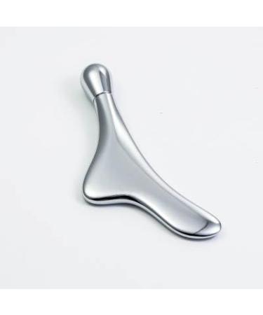 Metal Anti-Wrinkle Eye Massage Roller Stick | Jade & Rose Quartz 3D Facial Massager for Anti-Aging & Slimming | Gua Sha Eye Cream Applicator - Buy Online on GoSupps.com