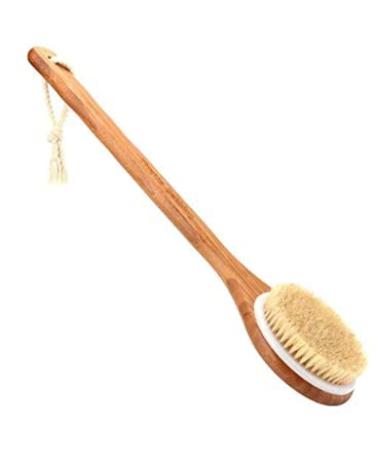 FRAVA Long Handle Bath Brush Back Scrubber For Shower & Bath Shower Brush Body Brush Back Washer Exfoliating Bath Brush Back Brush Shower Brush Long Handle (15.7 Inches / 40cm)