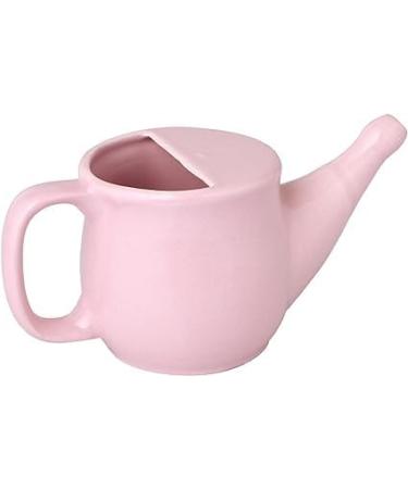Spill Proof Pink Ceramic Neti Pot with 5 Sachets Neti Salt - 250 ML Capacity - Buy Online on GoSupps.com
