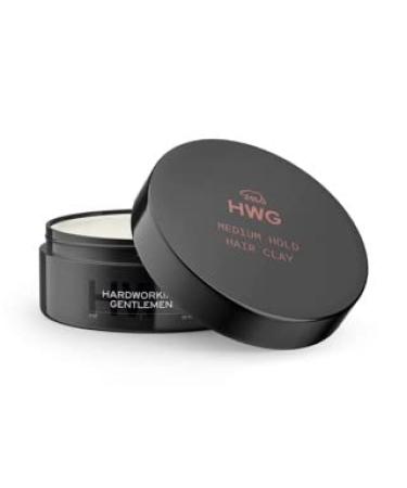 Hardworking Gentlemen - Medium Hold Hair Clay - Mens Hair Clay - ALL NATURAL ingredients - Matte Finish - Holds All Day - 3oz. (Medium Hold)