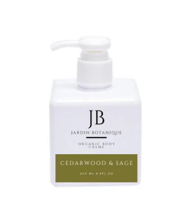 Cedarwood & Sage Organic Body Cr me (8 oz Bottle)