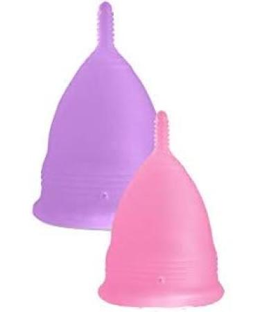Blossom Menstrual Cup Set - Two Cups (Large Purple & Small Pink) | Eco-Friendly Comfortable Period Solution - Shop Now for International Shipping - Buy Online on GoSupps.com