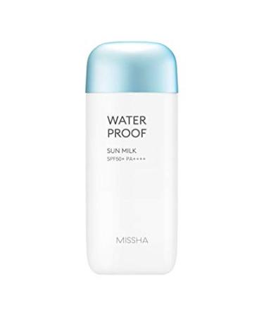 MISSHA  All-around Safe Block Waterproof Sun Milk SPF50+ PA+++ 70ml Waterproof 2.37 Fl Oz (Pack of 1)