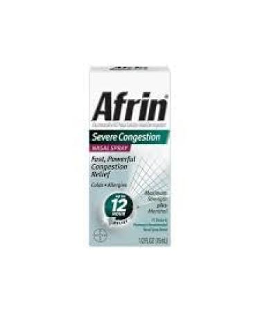 Afrin Severe Congestion Nasal Spray with Menthol-0.5 oz. (Quantity of 6)