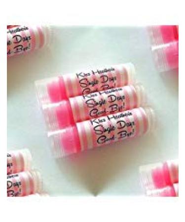 20 Personalized Lip Balms - Strawberry Flavored for Birthday Bachelorette Baby Bridal Parties Wedding Spa Parties - Customizable