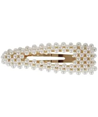Glamza Pearl Hair Clips - Set of 3 Elegant and Stylish Barrettes for All Occasions - 8cm - Buy Online on GoSupps.com