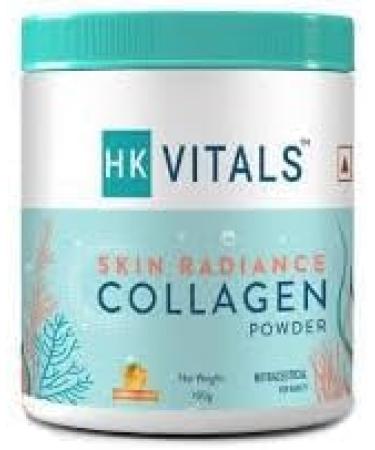 Hkvitals Marine Collagen Supplement (Orange 200g) | Vitamin C E Sodium Hyaluronate | For Healthy Skin Hair & Nails