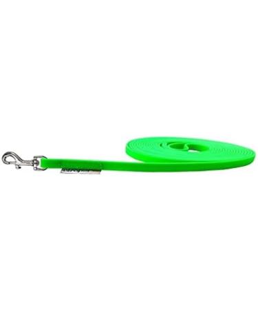 Durable Towline Biothane Dog Leash for Small Dogs - 9mm 3m/10m/15m Options Neon Green 12m Without Hand Loop - Buy Online on GoSupps.com