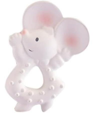 Tikiri Natural Rubber Teething Ring - Meiya Mouse Baby Toy in Gift Box | 0+ Months | Eco-Friendly 11cm - Buy Online on GoSupps.com