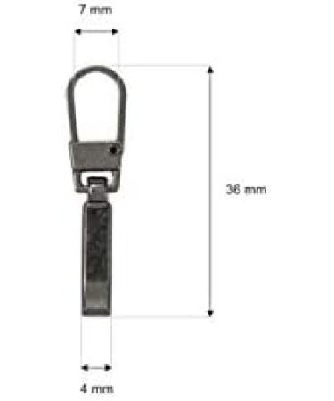 Telliswelt 1 Zipper Black Metallic - Easy Replacement for Bags Jackets & Backpacks | International Shipping Available - Buy Online on GoSupps.com