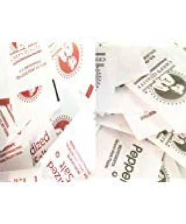 2 000 Chef's Quality Salt AND pepper packets: 1000 .75 gram packets salt 1000 .1 gram packets pepper: More per packet than generic brands! -pack of 2