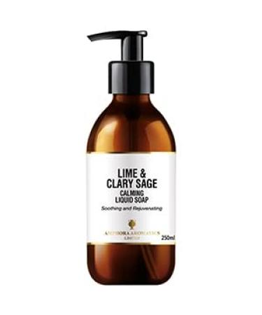Amphora Aromatics Lime and Clary Sage Calming Liquid Soap 250ml Glass